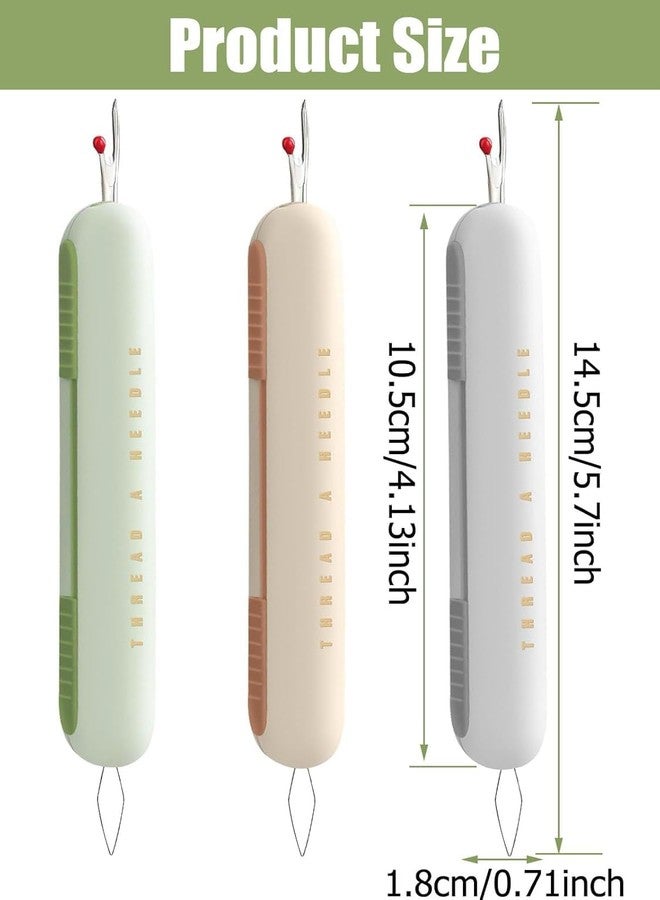 GEMSY أداة Gemsy 2 في 1 لضم الإبرة، وفتاحة الدرزات، وضم الإبرة، وأداة إدخال ضم الإبرة، وأدوات خياطة للتفصيل، وفتاحات درزات لضم الإبرة والخياطة - Image 2